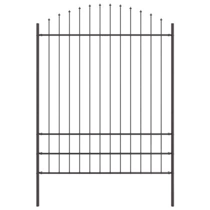 Градска ограда Сив 1190 x 200 см Прахово боядисана стомана