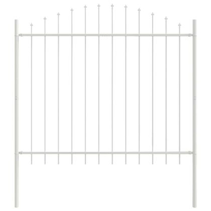 Градска ограда Бяло 510 x 125 см Прахово боядисана стомана