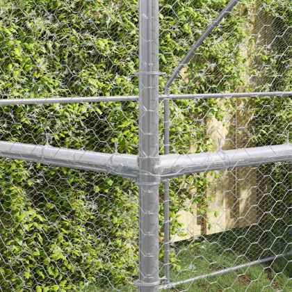 Клетка за пилета Сребрист 400 x 200 x 198.5 см