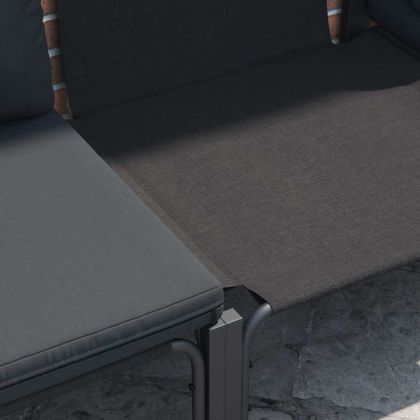 Градински Софа Комплект 8 pcs Антрацит Стомана