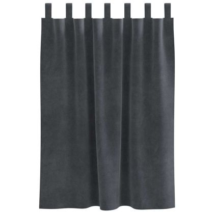 Затъмняващи завеси 2 pcs Светлосиво 140 x 140 cm Кадифе