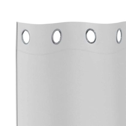 Завеси за затъмняване с пръстени 2 pcs Светло Сиво 260 x 140 см