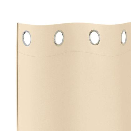 Завеси за затъмняване с пръстени 2 pcs Крем 260 x 140 см