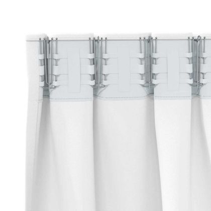 Завеси за затъмняване с пръстени 2 pcs Чисто бяло 225 x 140 см