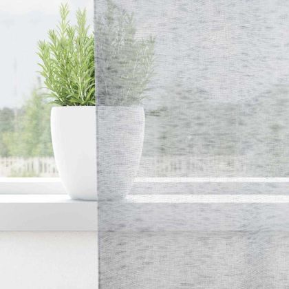 Перде от воал С завеси 2 pcs Тъмен сив 225 x 140 см Полиестер