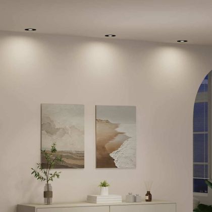 Спотлайтове с прожектори 12 pcs Черно 9 x 9 x см Алуминий