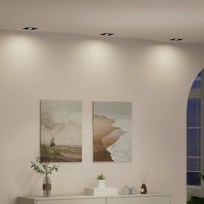 Спотлайтове с прожектори 24 pcs Черно 9 x 9 x см Алуминий