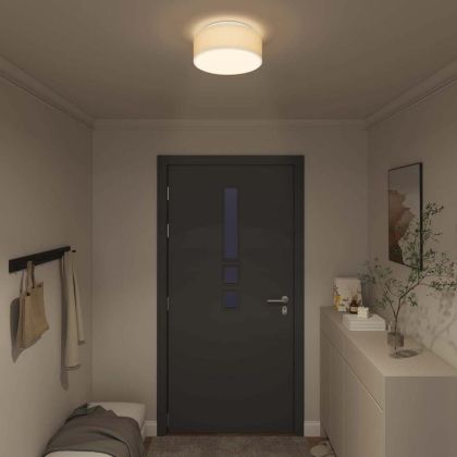 Таванна лампа Бяло 30 x 13.5 см текстил