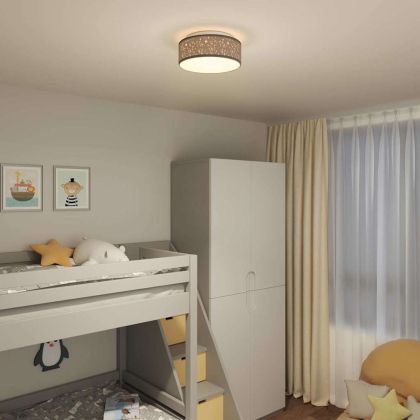 Таванна лампа Черно 30 x 13.5 см текстил