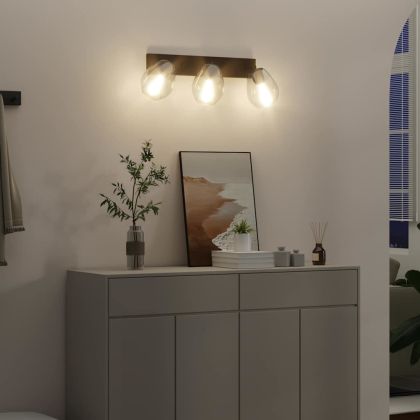 Таванен спот Черно 54 x 13 x 26 см Стъкло и метал