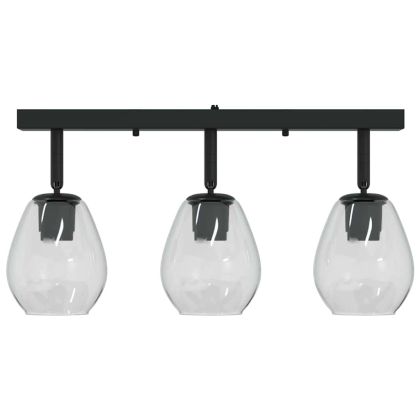 Таванен спот Черно 54 x 13 x 26 см Стъкло и метал