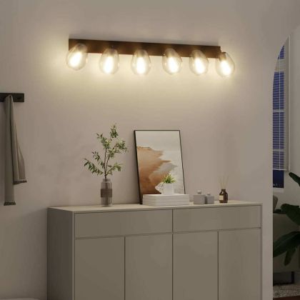 Таванен спот Черно 110.5 x 13 x 26 см Стъкло и метал