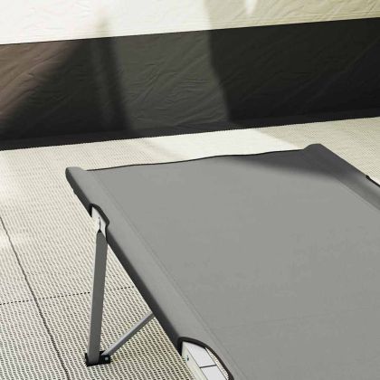 Сгъваемо къмпинг легло Сив 62 x 194 x 42 см Оксфордска тъкан