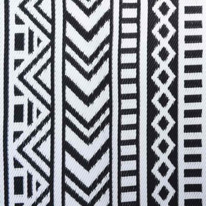Външен килим ARAKIL Черен и бял 400 × 300 cm 50% Полипропилен