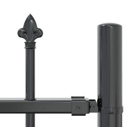 Градска ограда Сив 115 cm Прахово покритие стомана