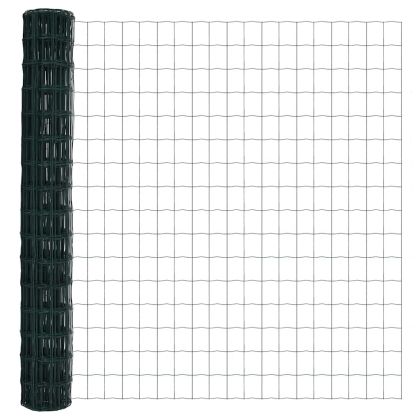 Европейска ограда Зелен 1.5 x 10 m Желязо с PVC покритие