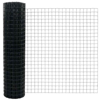 Европейска ограда Сив 1.2 x 25 m Желязо с PVC покритие