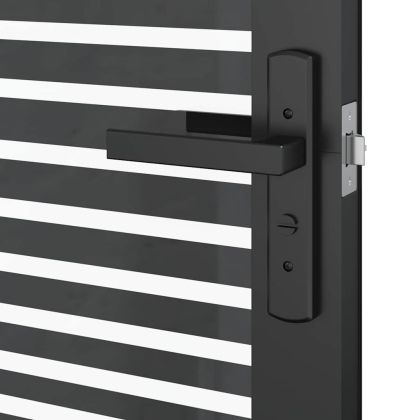 Стъклена врата На райета Черно 76 x 3.5 x 201.5 см Алуминий