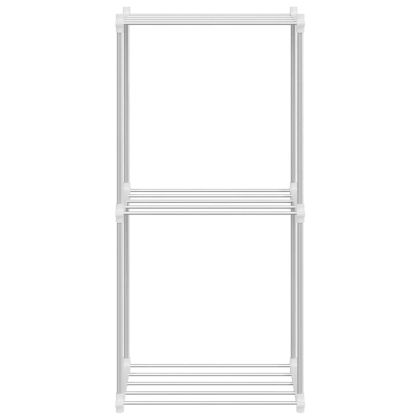 Рафтове за съхранение с рафт бял 43 x 27 x 90 см Алуминий