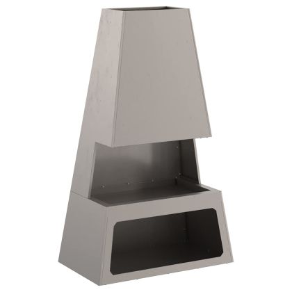 Огнище Кафяво 60 x 35 x 100 см Стомана