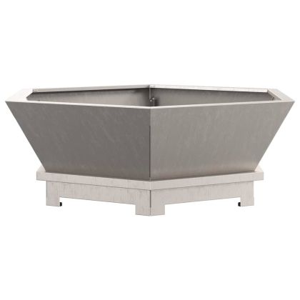 Огнище Кафяво 75 x 75 x 28 см Патинираща стомана