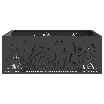 Огнище Черно 80 x 80 x 30 cm Стомана