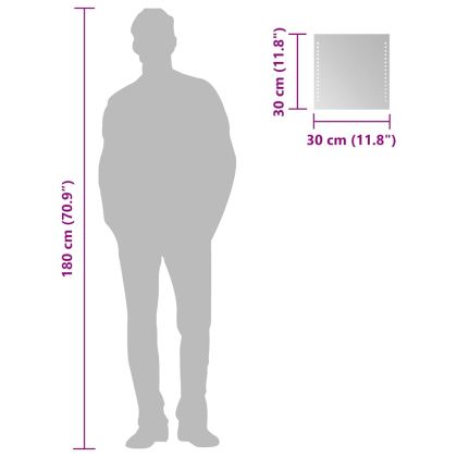 LED огледало за баня, 30x30 см