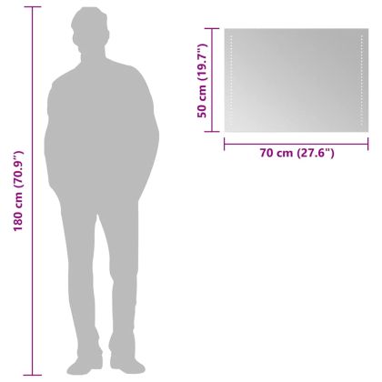 LED огледало за баня, 70x50 см