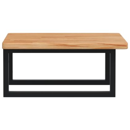 Стенен рафт за мивка, стомана и масивно дърво дъб