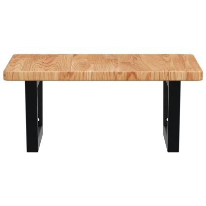 Стенен рафт за мивка, стомана и масивно дърво дъб