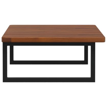 Стенен рафт за мивка, стомана и масивно дърво дъб