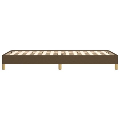 Рамка за легло без матрак, тъмнокафява, 90x190 см, плат