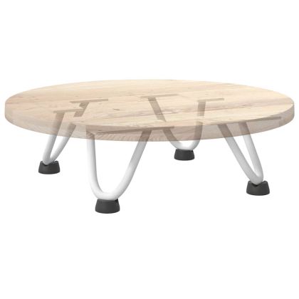 Крака тип „фиби“ за масичка за кафе, 4 бр., бели, 10 см, масивна стомана