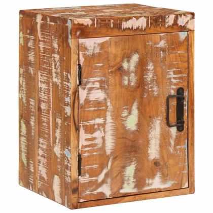 Нощно шкафче 2 pcs Кафяво Кабина дърво от повторна употреба