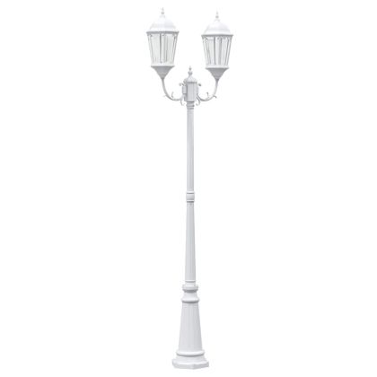 Градинска светлина Бяло 235 см Алуминий