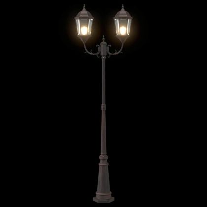 Градинска светлина Бронзов 235 см Алуминий