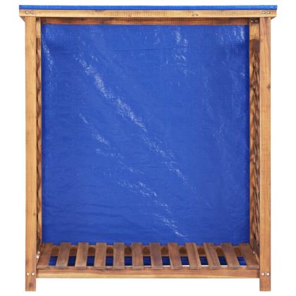 Навес за дърва за огрев, 105x38x115 cм, акациево дърво масив