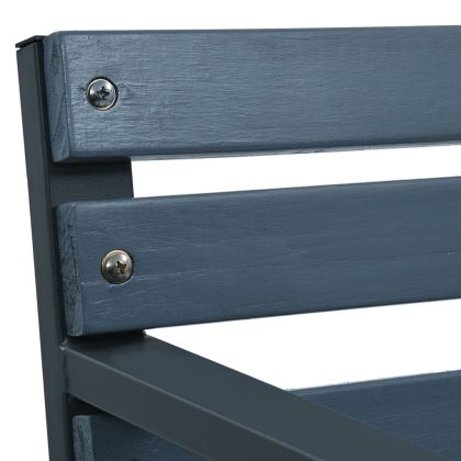 Градинска пейка, 120 cм, сива, дърво