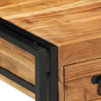 Крайна масичка Кафяво 40 x 40 x 50 cm Акациево дърво масив