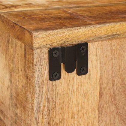 Нощно шкафче 2 pcs Кафяво 35 x 33 x 48 см Солидно мангово дърво