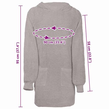 Одеяло с качулка KINN Сив L Памук