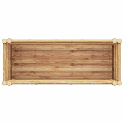 Градинска повдигната леха Кафяво 90 x 35 x 70 см бамбук