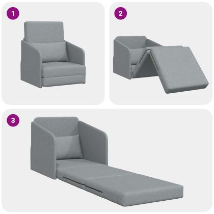 Диван легло Светлосиво 65 x 80 x 83 см Кадифе