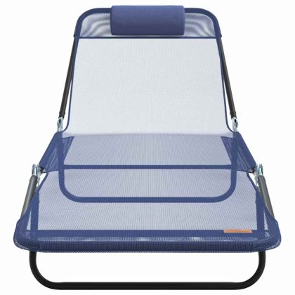 Сгъваем шезлонг 2 pcs Нейви 182 x 55 x 85.5 см Textilene
