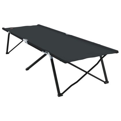 Сгъваемо къмпинг легло 2 pcs Черно 206 х 76 х 74 см