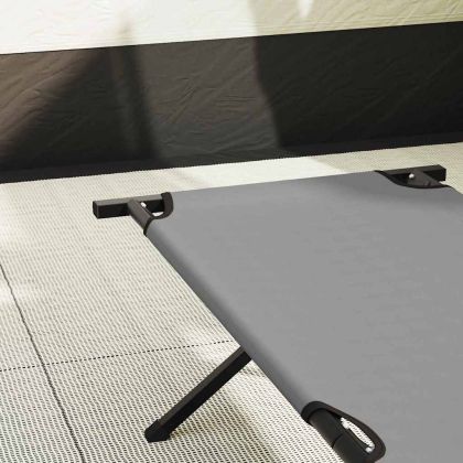 Сгъваемо къмпинг легло 2 pcs Сив 193 x 69 x 45 см