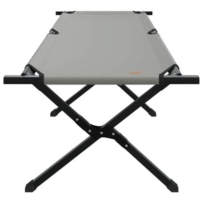 Сгъваемо къмпинг легло 2 pcs Сив 193 x 69 x 45 см