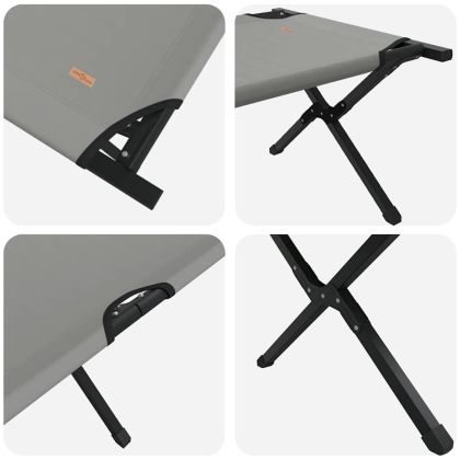 Сгъваемо къмпинг легло 2 pcs Сив 193 x 69 x 45 см