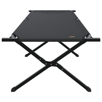 Сгъваемо къмпинг легло Черно Оксфордска тъкан