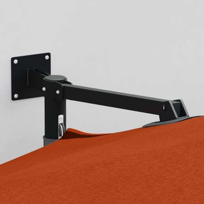 Градински парасол Червен и Черен 248 x 248 x 148 см